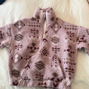 Pink patterned fleece